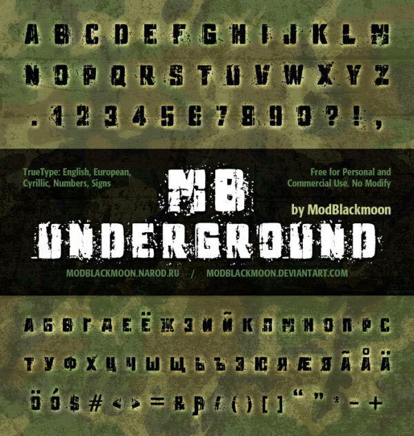Logo of the MB Underground font